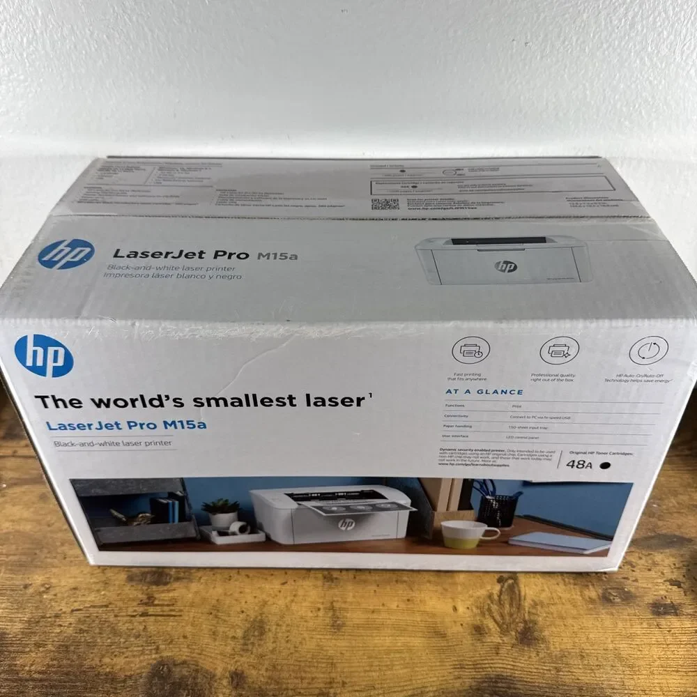 HP LaserJet Pro M15a Monochrome Printer New Sealed World’s Smallest Laser